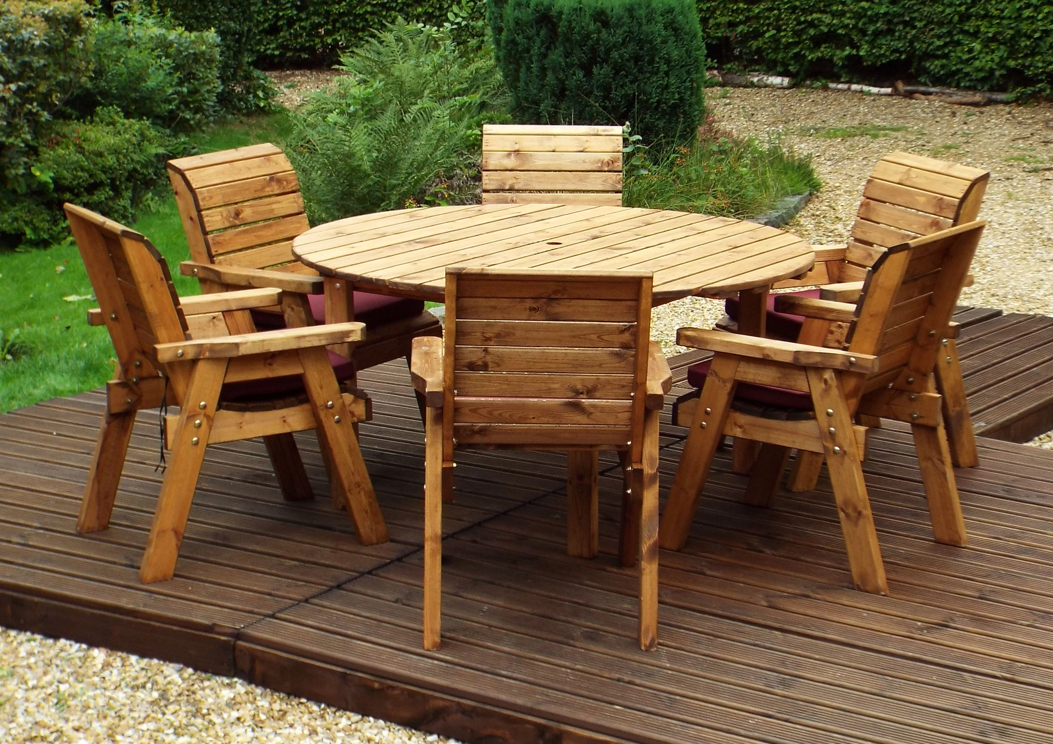 HB10 - Six Seater Circular Table Set - Image 4