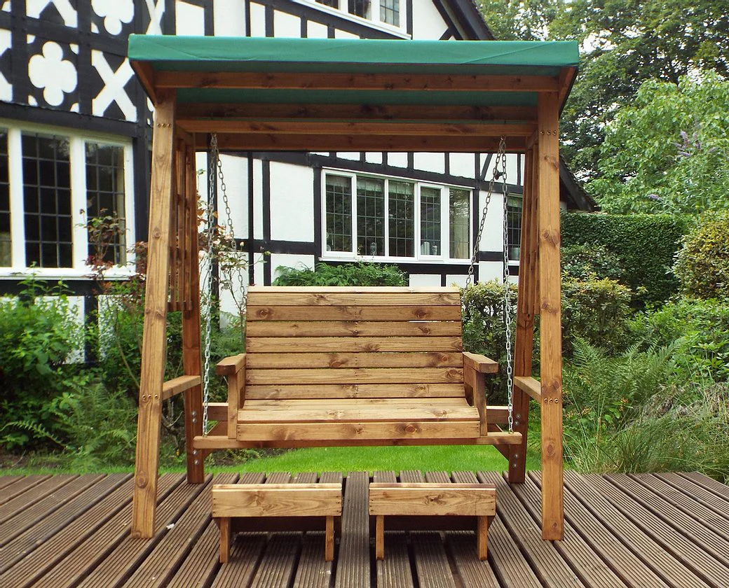HB133G - Dorset Two Seater Swing Green - Image 4