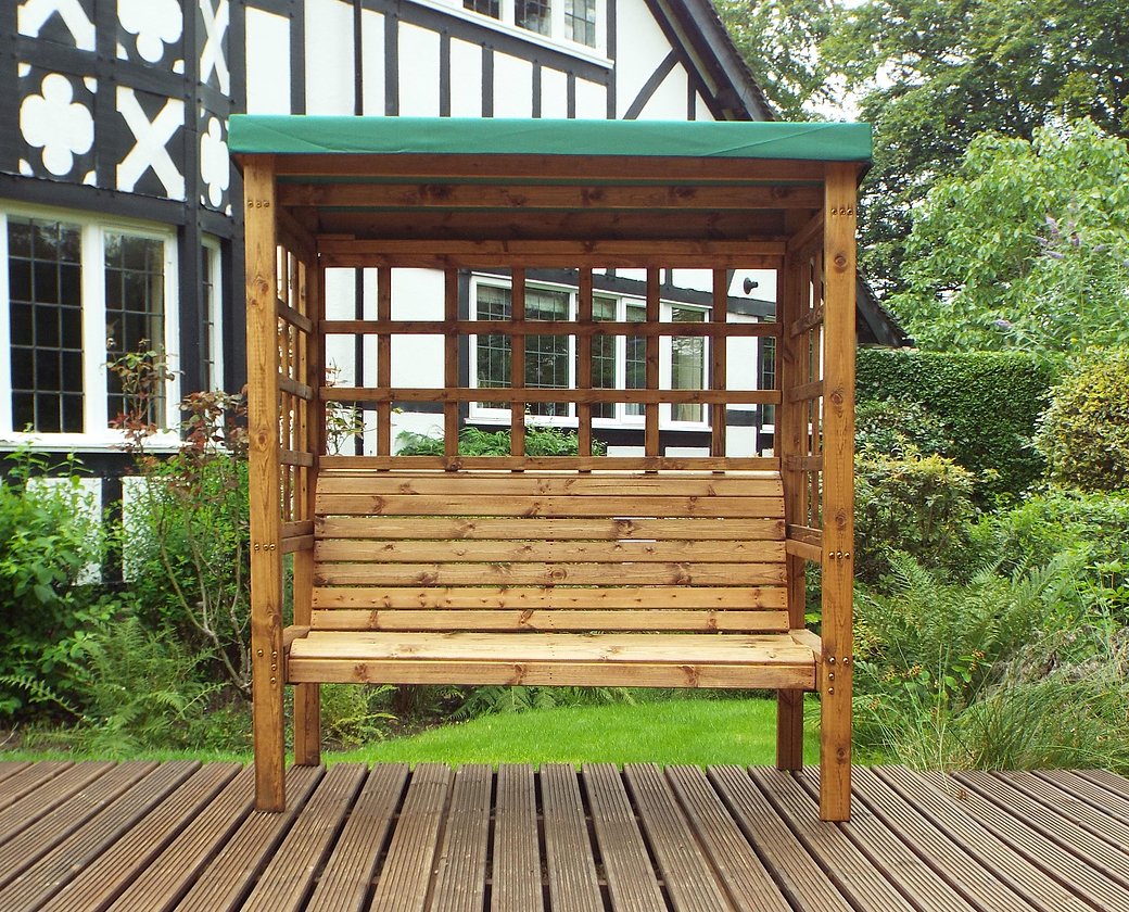 HB136G - Bramham Three Seater Arbour Green - Image 4