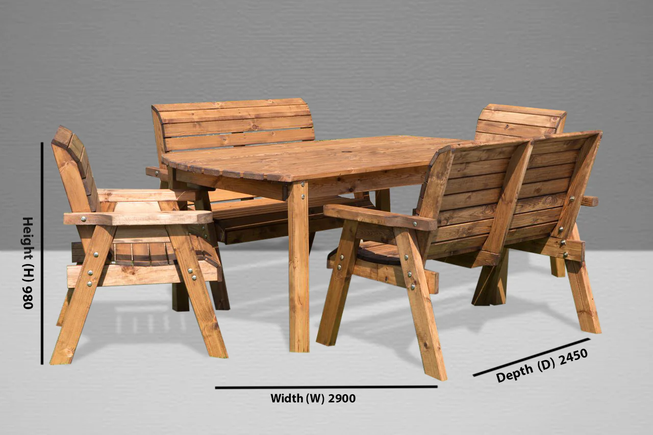 HB14 - Six Seater Rectangular Table Set - Image 6