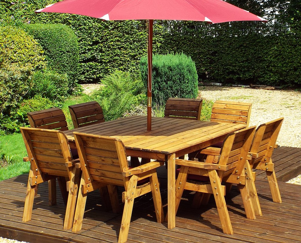 HB82 - Eight Seater Square Table Set - Image 3