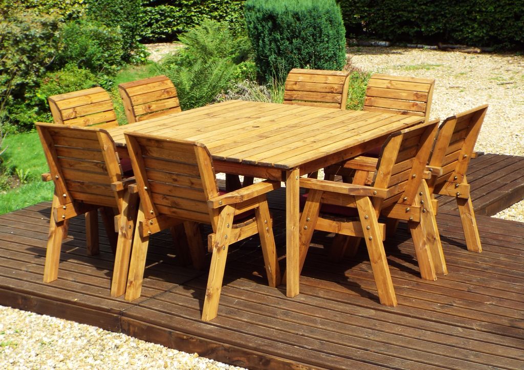 HB82 - Eight Seater Square Table Set - Image 4