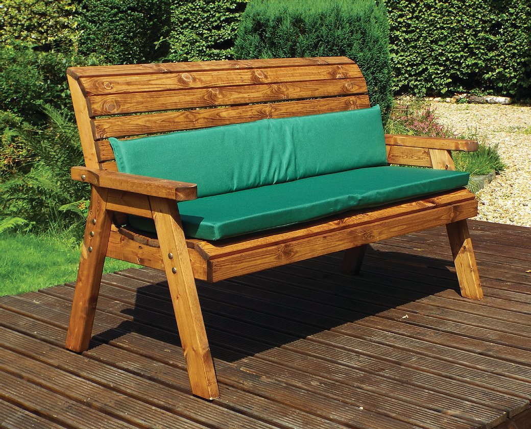 HB34WGB - Three Seater Bench Back Support Cushion (Green , Grey or Burgundy) - Image 3